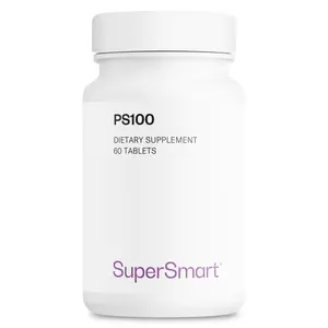 Supersmart - PS100 Supplement 300mg per Day (Phosphatidylserine) - Brain Health & Protect - Memory Support | Non-GMO & Gluten Free - 60 Tablets
