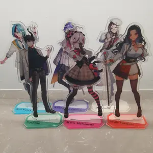 Hot Anime Nijisanji Rainbow Society Vtuber Figures Ren Zotto Aster Arcadia Cosplay Acrylic Stand Model Toy Fans Xmas Gifts