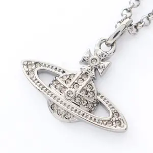 Pre-owned vivienne westwood Stainless Small Leather Goods Mini Bas Relief Orb Necklace