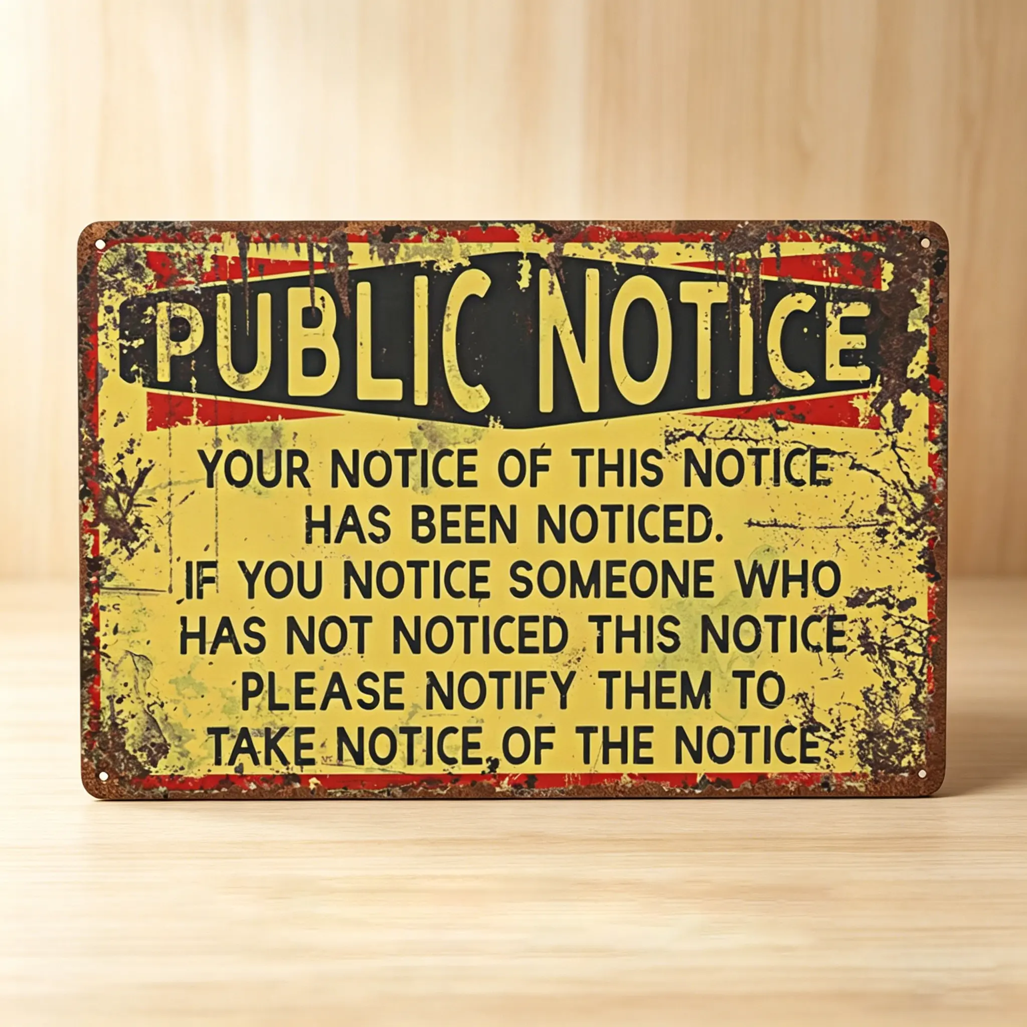 Retro Funny Aluminium Metal Sign - 8x12 in Decorative Wall Plaque, Novelty Quirky Classic Metal-Toned Home Signs, Office Gag Gift for Man Cave Decor, Novelty Home Signs