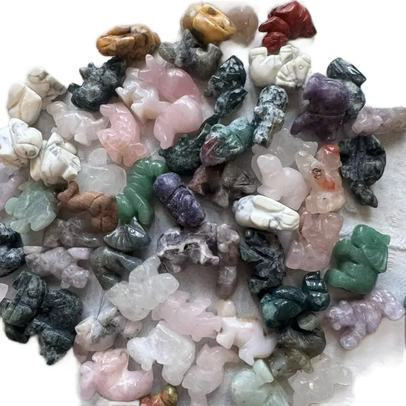 Small Crystal Carving G - Variety of Colorful Animal Shapes Handcrafted Artwork