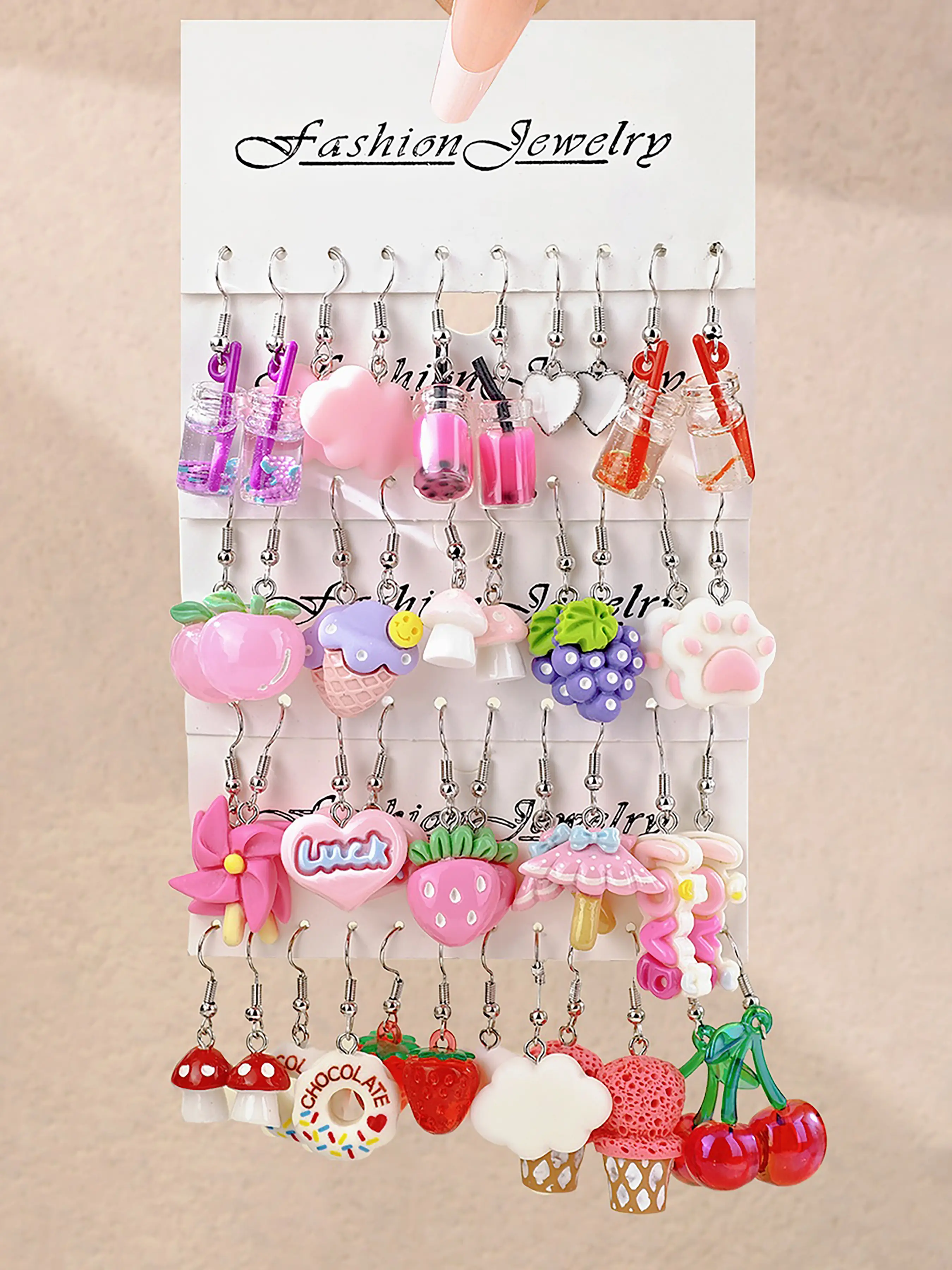 Women's Earrings Set, 10-40pcs Fun Series Jewelry Gift Box, Daily Wear Birthday Present, Stylish Accessories for Women, Dangle Earrings, Fashion Earrings