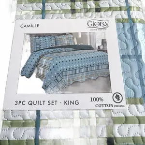 Camille glory home design 3 pcs quilt set king size