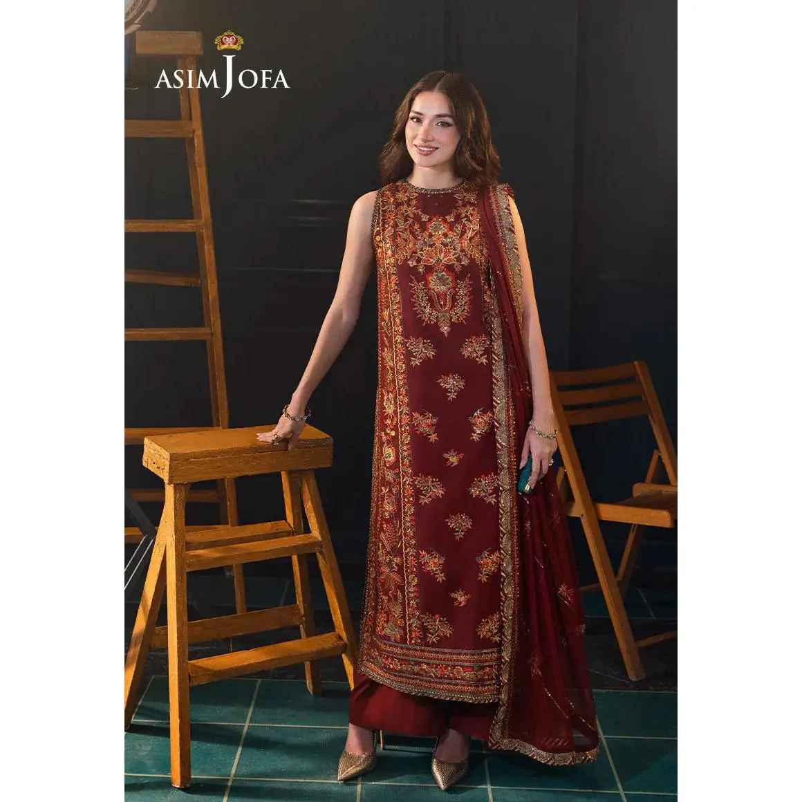 Asim Jofa - AJLFC-05 Three Piece Slub Lawn