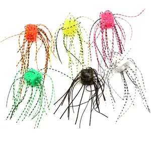 6/12 Pack High Visibility Multi-Color Fuzzy Dice Soft Plastic Fishing Lures, Finesse Jig Baits for Crappie & Bass
