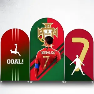 15-day 2D Flat Delivery Portugal Soccer Player No.7 Arch Backdrop Cover for Football Fans Birthday