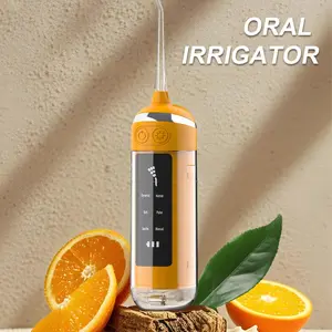 Portable Oral Irrigator, 180ML Waterproof Design Rechargeable Adjustable Dental Water Flosser, 6-speed Settings Water Flosser for Teeth Cleaning