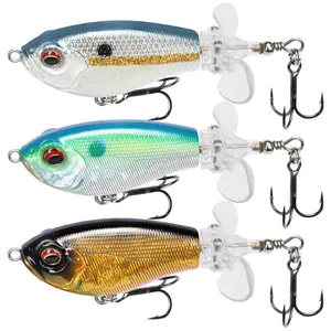 Popobait With Bkk Hooks  Top Water Plopper Fishing Lures For Bass Walleye Pike Catfish Musky Perch Floating Lure Freshwater Or Saltwater Amazing Teasers Gifts Family