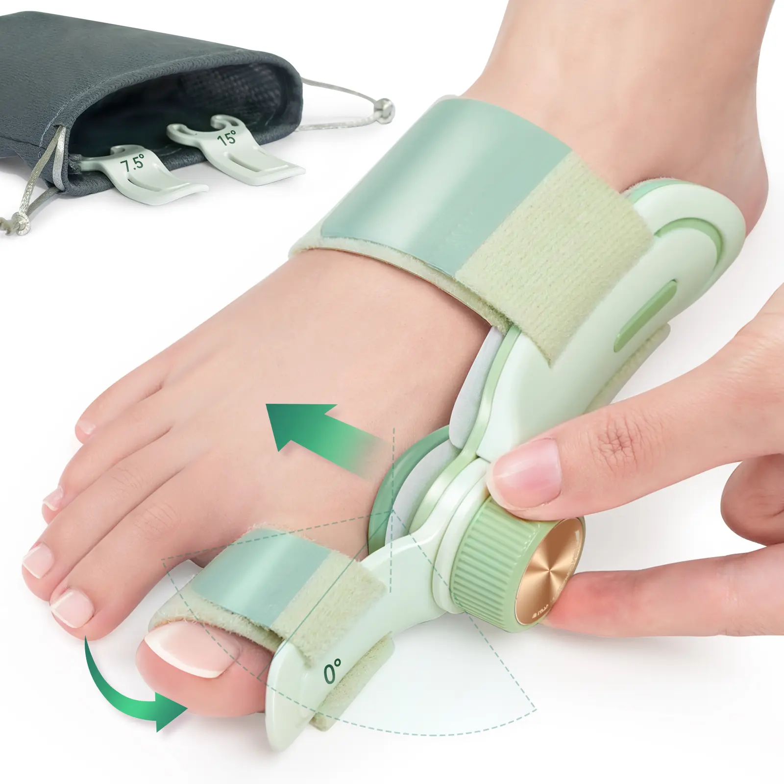 TENICORE Bunion Corrector for Hallux Valgus & Gentle Pain Relief - Lightweight, Adjustable Knob Toe Splint with Soft Silicone Pad, Universal for Women & Men, Daily Wear Pedicure Tool for Posture Improvement, Manicure