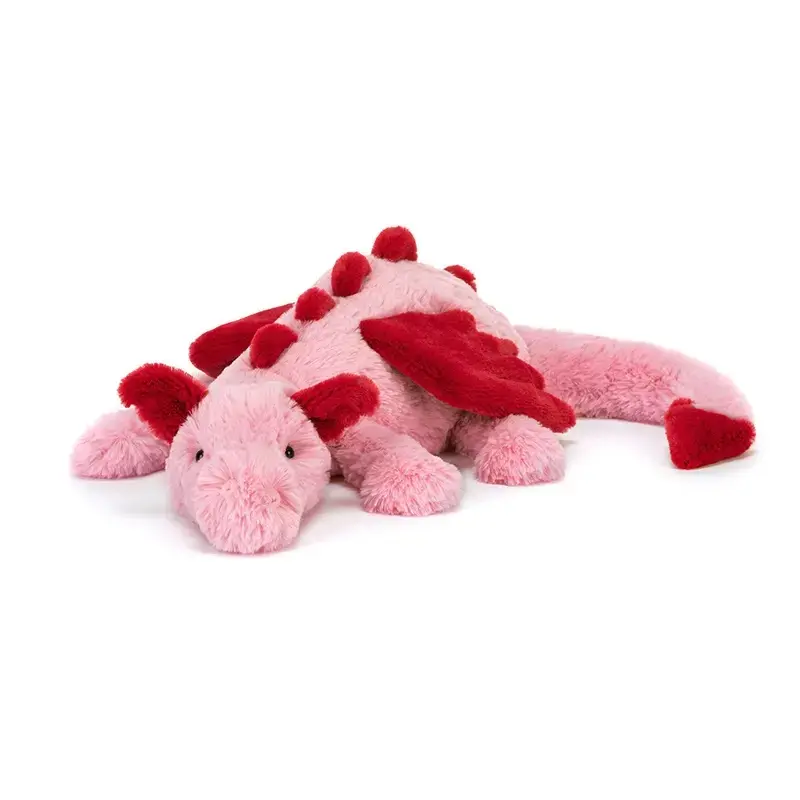 Jellycat Sky Dragon Stuffed Animal - Cute Blue Dragon Plush Toy with White Wings, Ultra Soft Fantasy Cuddle Buddy for Collectors & Gifting