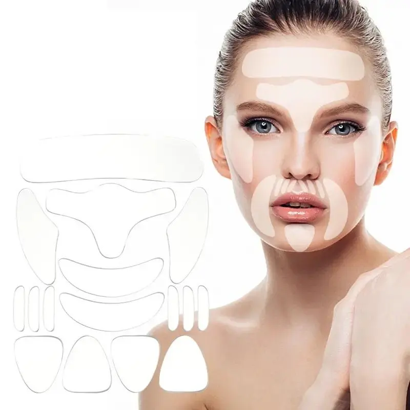 Reusable Face Wrinkle Pad, 16pcs/set Silicone Face Smile Lines Sticker, Face Skin Care Tool for Women, Facial Skin Care Product, Facial Care Tools, Beauty Tools