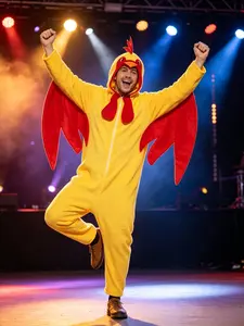 Funny Rooster Cosplay Costume Bird Dress Up Outfit For Carnival Party And Stage Performance