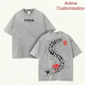 Limited Edition Centipede Kaneki Ken - Tokyo Ghoul Anime Double Printed Oversize Lightweight Acid Washed Graphic Tee, Gift For anime lover