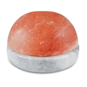 11" Himalayan Dome Lamp Gray Marble Base w/ 40-Watt Bulb