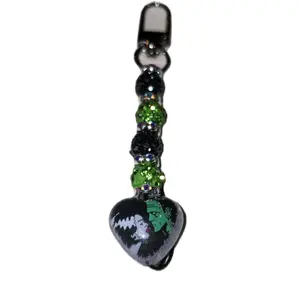 Frank & Bride - Bling Bead Design - Cellphone Smartphone Charm - Bag Clip Keychain Accessory - Compact & Convenient - Versatile Use - Fun Accessory