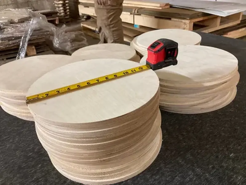 Round Birch Plywood Cutouts - 0.5in Thick Hand-Checked Birch Craft Pieces, Custom Holes Option, 6/13/16in Sizes, Easy to Engrave, Ideal for DIY Woodwork Decor, Clocks, Signs