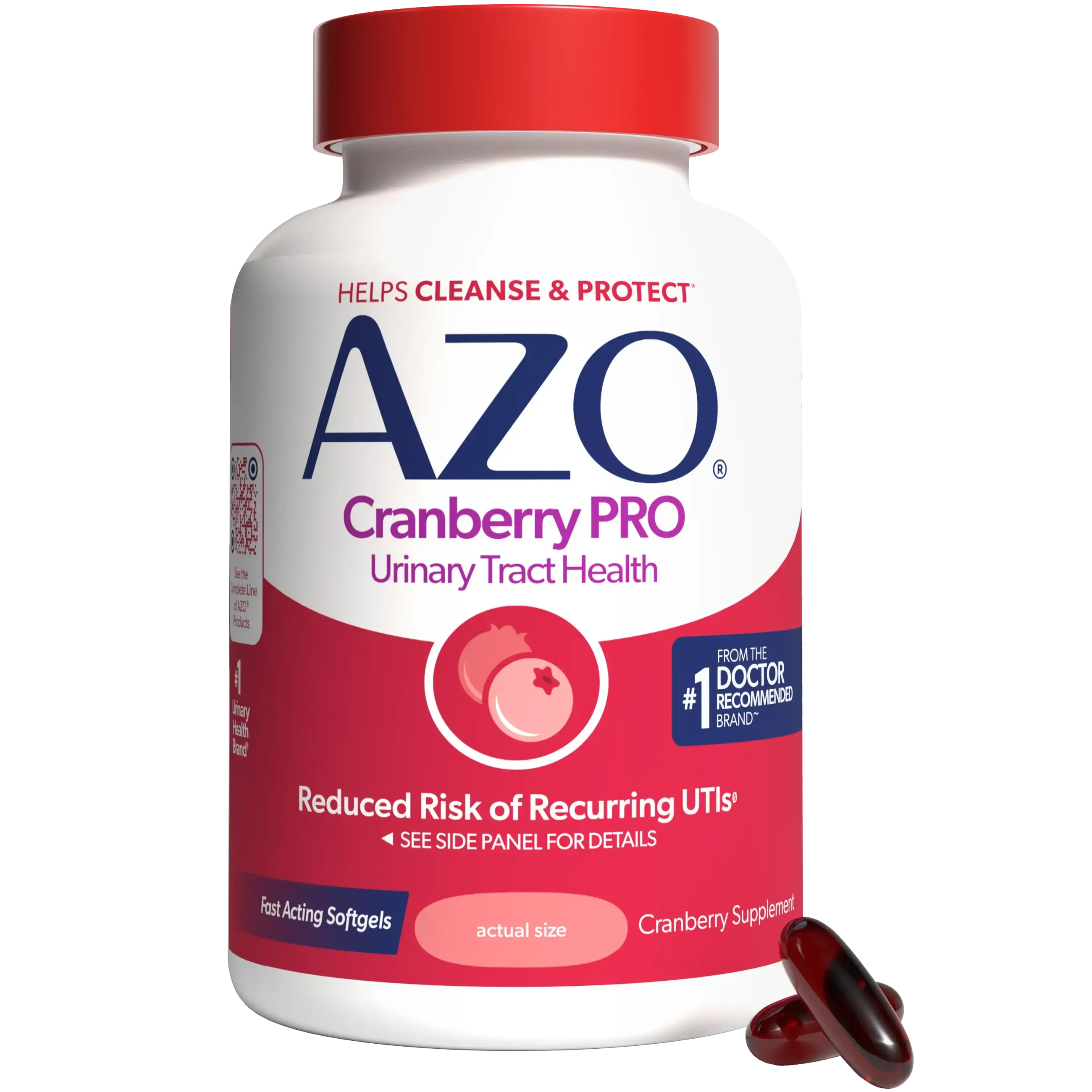 AZO Cranberry Pro Softgels for Women - Daily Urinary Tract Health & Wellness Support - Cranberry Supplement for Feminine Urinary Care
