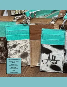 Personalized Cowhide Wallet/Cardholder Short Wallet with Coin Holder