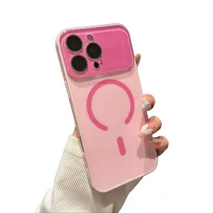 Magnetic Aesthetic Protective Smartphone Case - Large Window, Matte Finish, Customized Accessory for iPhone 13,14,15,16,17 Pro Max, Accessories