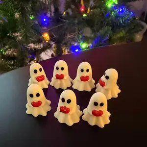 Middle Finger Ghost Figurine | Cute Rude Ghost Mini Decor | Funny Desk Decor | Stress Relief Gift | Sassy Ghost Collectible | Kawaii Spooky Home Decor