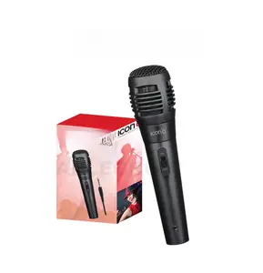 ICON Q Dynamic Microphone IQ-300 Professional Unidirectional Handheld for Singing Karaoke Speech Wedding Church Classrooms 10ft Cable 6.3mm Jack