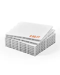 VEVOR Dryland Tiles for Hockey Floor Mat, 12 x 12 in 8 Pcs Interlocking Versatile Training Surface, Dance Floor Tiles, Hockey Training Equipment Board for Shooting (Ash Gray, 8 sq. ft/Box)