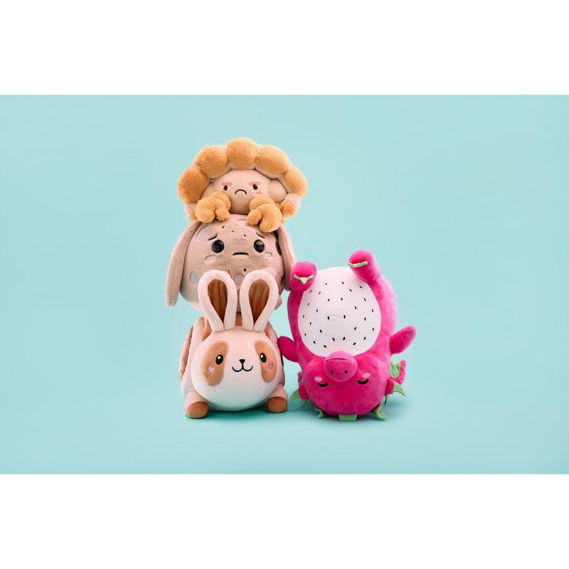 Core Four Plush Bundle - Luna, Peeko, Dulce, and Claude - Quirky Friends Set - Handcrafted Premium Soft Plush - 16 x 12 x 10 inches - CPC Certified - Perfect for Home Decor