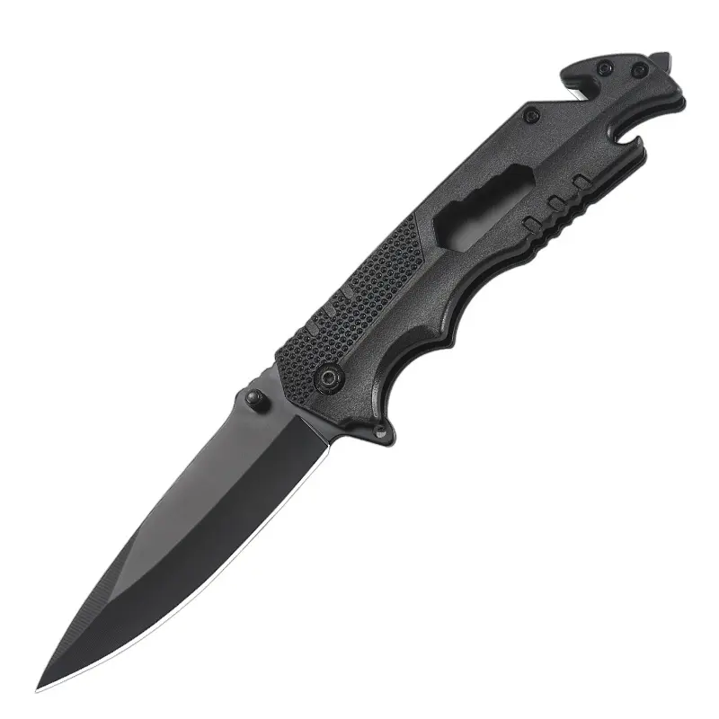 Outdoor knife tactical self-defense knife high hardness multi-purpose lock version folding knife outdoor camping survival portable portable stainless steel knife pocket folding knife hunting emergency men's gift adventure