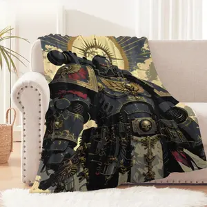 Warhammer 40K Dark Imperium Art Blanket, Soft Fleece Space Marine Throw for Couch Bed, Great for Sci-Fi Enthusiasts & Fans
