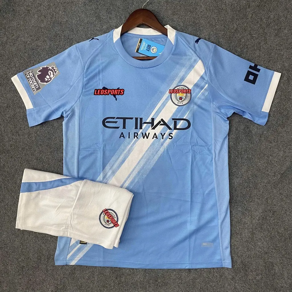 Unisex Soccer/Football Manchester City Team Erling Haaland #9 Laliga 2026/27 Home Replica jersey - Light Blue ZF