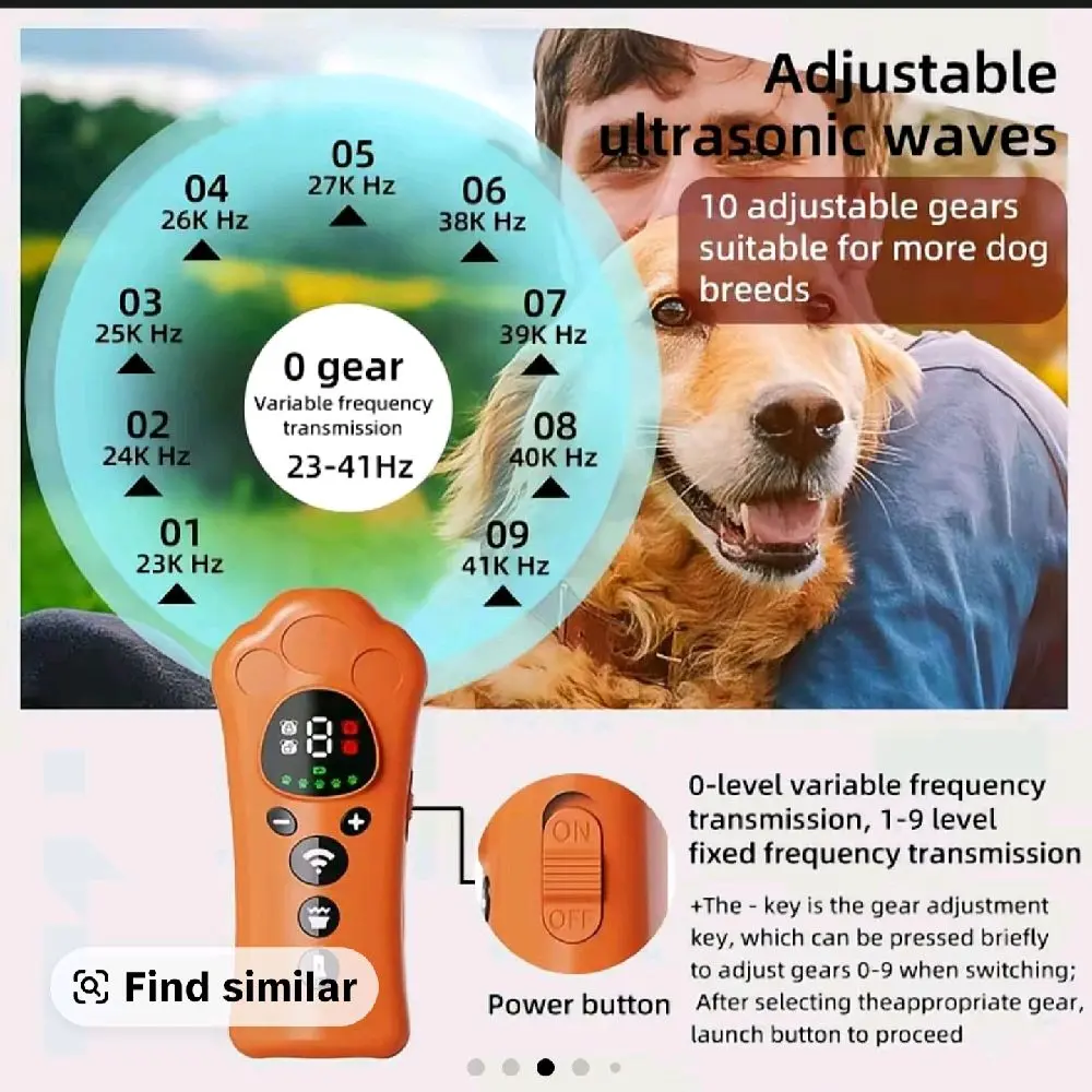 Ultrasonic Dog Training Collar with Motion Sensor, Pet Behavior Correction Tool for Canine Training