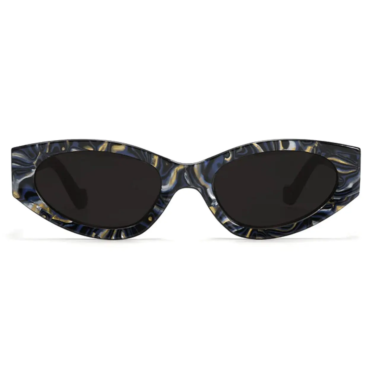 Kat x Money Moves Dark Blue Sunglasses with Unique Design and Stylish Fit
