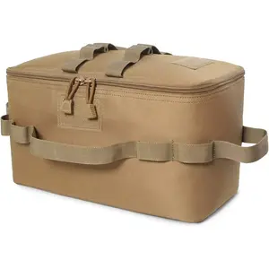 Outdoor Camping Propane Tank Storage Bag, Large Capacity Ground Stake Tool Kit, Picnic Cooking Utensil Set, Handheld Camping Pack, Outdoor Gear Organizer