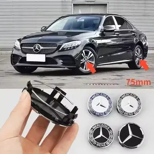 75mm 4pcs car wheel hub center cover replacement badge suitable for Mercedes Benz W203 W205 W204 W221 W222 W220 W212 W211 W210 W