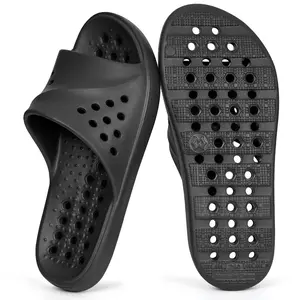 Shower Shoes For Womens Mens, Massage Pool Slides With Arch Support, Quick-Drying Beach Sandals, Non-Slip Summer Bathroom Slippers, Indoor House Slides With Drain Holes
