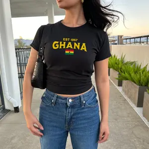 Ghana Baby Tee, Ghana Y2K, Ghana Baby Tee, Vintage 2000s 90's Baby Tee, Ghana Shirt, Africa Baby Tee, Ghana Flag Baby Tee
