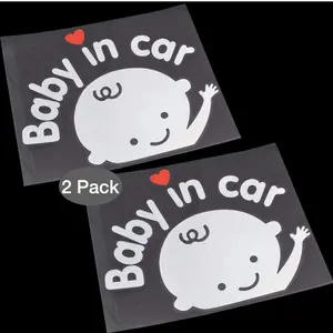 2 packs-Kids in Car decal Baby in Car Stickers Baby on board car decal Cute Baby Decal Kids on board decal
