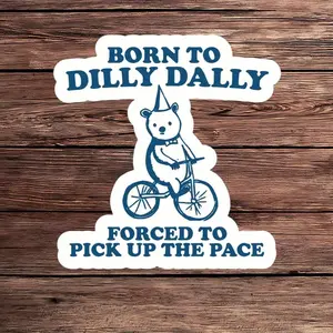 Bear Riding Bicycle Car Sticker, 1 Count Funny Car Decal, Decal For Cars, Universal Car Exterior Decoration Accessories for Car, Motorcycle, Bicycle, Rear Side Decal