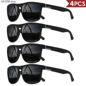 4-Pack Polarized UV400 Sports Sunglasses for Men & Women - Perfect for Driving, Fishing, Cycling, Outdoor Activities | Anti-Glare, UV Protection, Lightweight, Durable,summervibes
