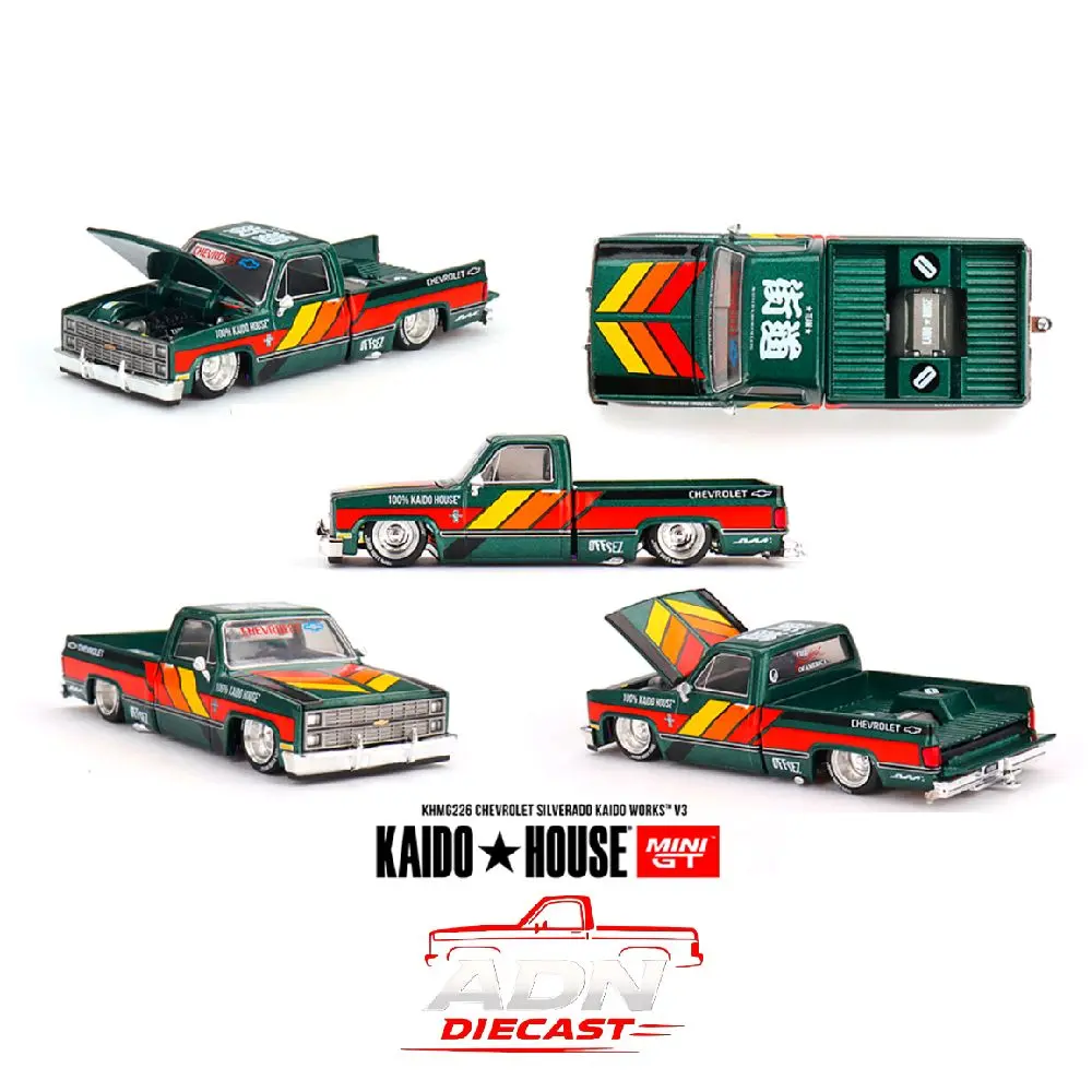 ミニカー Kaido SilveradoFuji Speedway 3 Set Kaido House x Mini GT 1:64 Chevrolet Silverado KAIDO WORKS V3