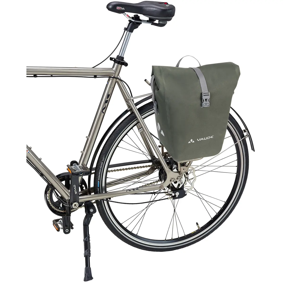 Vaude Aqua Back Deluxe Single Rear Bicycle Pannier, Cycling Rear Bicycle Bag for Sports & Outdoor Leisure, Classic, Secure Mount, Single Side