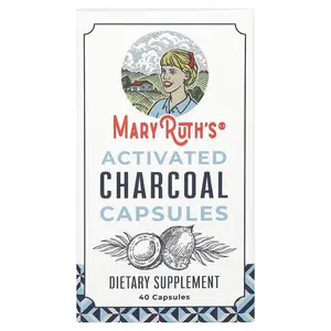 MaryRuth's Activated Charcoal Capsules, 40 Capsules (475 mg per Capsule)