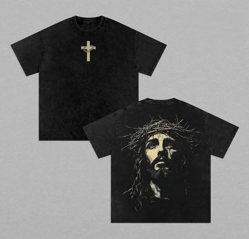 valentine shirts Jesus Crown of Thorns Tshirt & Hoodie Washed, God Apparel Tee, Easter T-Shirt, Jesus T-Shirt, Easter Streetwear, Christian Apparel Graphic Tees, Gym Pump Cover Casual Vintage