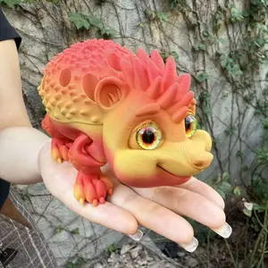 New 3D Printed Hedgehog Hole Pen Holder, Integrated Joint Adjustable Personalized Pen Holder Toy, Unique Desk Organizer