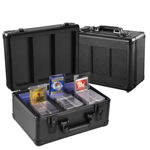Storage Box For Graded Sports Trading Cards , High-Strength Aluminum TSA Lock Case with Transparent Display Window, Organizer for PSA/CGC/HGA/BGS/SGC Slabs, PKMN & TCG Collectible Game Anime Sports Trading Cards