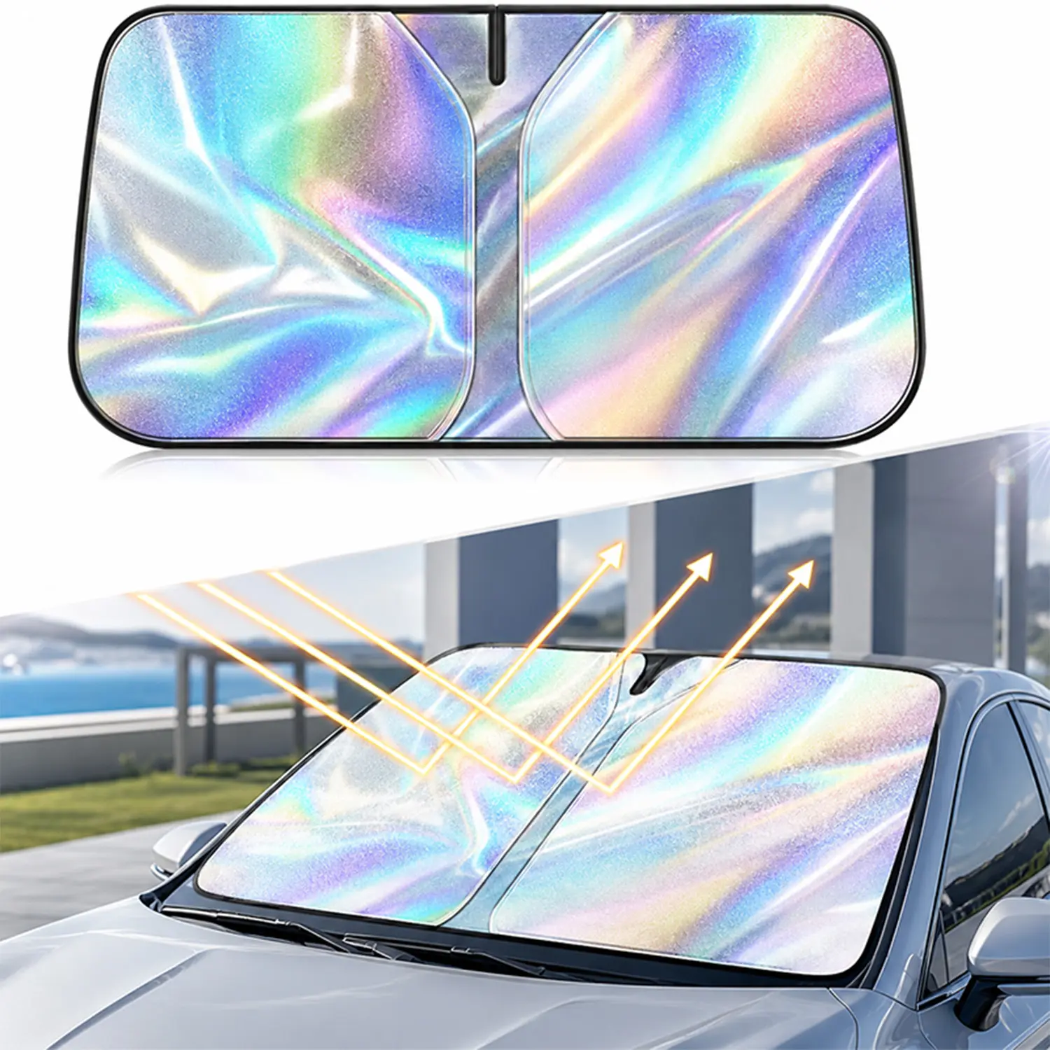 Portable Foldable Car Windshield Sunshade - Exterior Accessory for Daily Windshield Cooling cover retractable sun visor umbrellasunshade