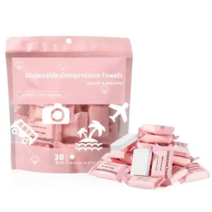 Disposable Compressed Towel Tablets - Soft, Health Facial Towels for Travel, Camping & Hiking - 1 Pack, 30 Counts