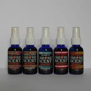 Chronic Scent Air Freshener Variety Pack - 5 Unique Scents Strawberry Lemon, Cinnamon Vanilla, Ice X, Cherry Serene, Mango Magic, Long Lasting Fragrance for Rooms, Offices, and Cars