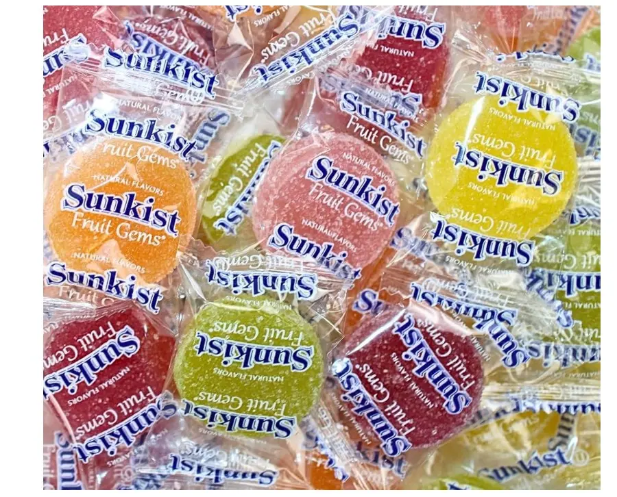 Fruit Gems candy – Assorted Citrus Flavors, 12oz Bulk Bag (Approx. 32 Count) – Individually Wrapped Chewy Candy for Parties, Gifts & Candy Buffets