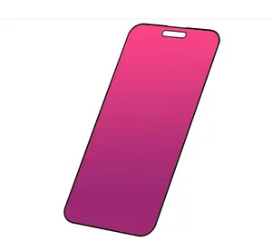 EGKimBa Privacy Screen Protector Compatible with iPhone 14 Pro Max or iPhone 15 Plus, 6.7 inch Gradient Colorful Electroplated Anti-Spy Anti-Blue Light Tempered Glass